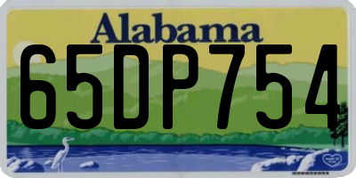AL license plate 65DP754