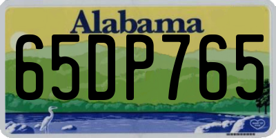 AL license plate 65DP765