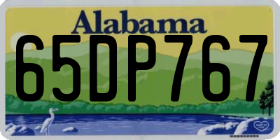 AL license plate 65DP767
