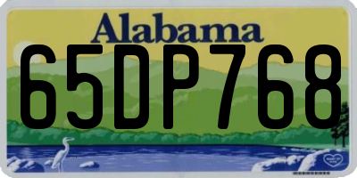 AL license plate 65DP768