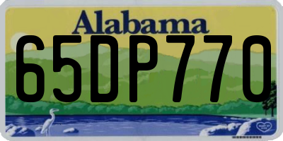 AL license plate 65DP770