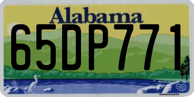 AL license plate 65DP771