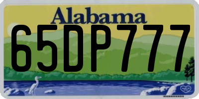 AL license plate 65DP777
