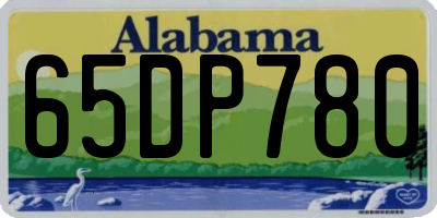 AL license plate 65DP780