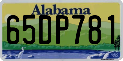 AL license plate 65DP781