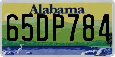 AL license plate 65DP784