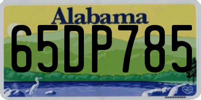 AL license plate 65DP785