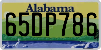 AL license plate 65DP786