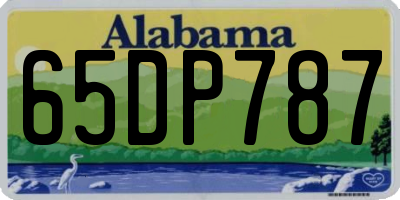 AL license plate 65DP787