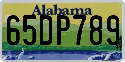 AL license plate 65DP789
