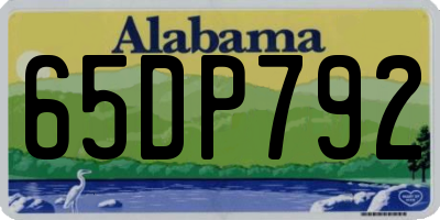 AL license plate 65DP792