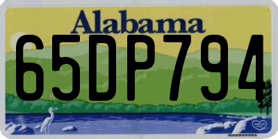 AL license plate 65DP794