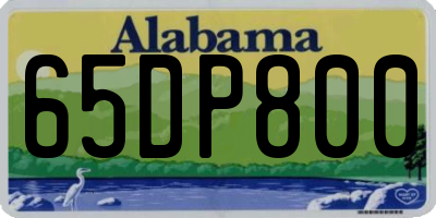 AL license plate 65DP800