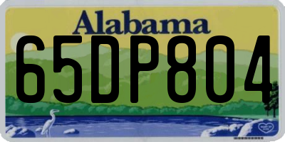 AL license plate 65DP804