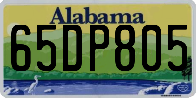 AL license plate 65DP805