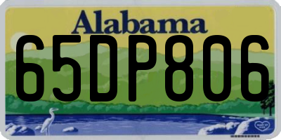 AL license plate 65DP806