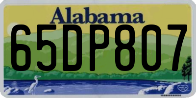 AL license plate 65DP807
