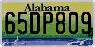 AL license plate 65DP809
