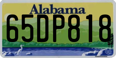 AL license plate 65DP818