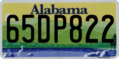 AL license plate 65DP822