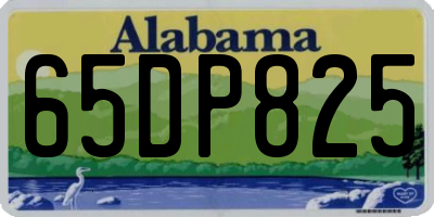 AL license plate 65DP825