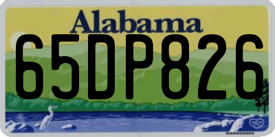 AL license plate 65DP826