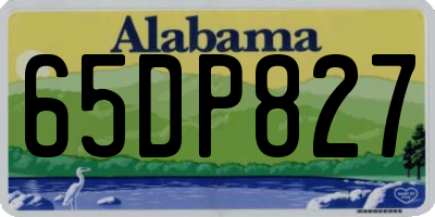 AL license plate 65DP827
