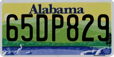 AL license plate 65DP829