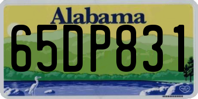 AL license plate 65DP831