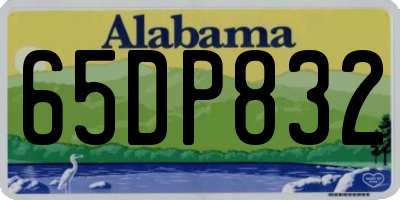 AL license plate 65DP832