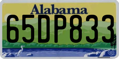 AL license plate 65DP833