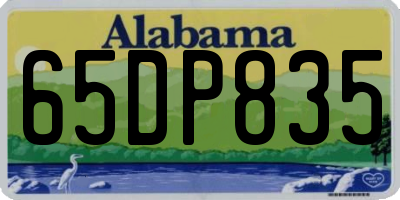 AL license plate 65DP835