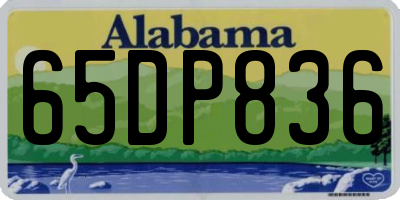 AL license plate 65DP836