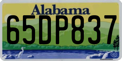 AL license plate 65DP837
