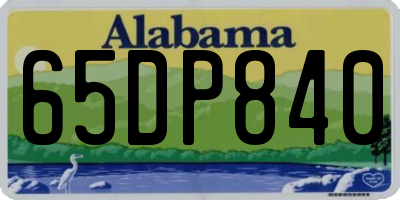 AL license plate 65DP840