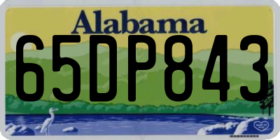 AL license plate 65DP843