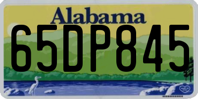 AL license plate 65DP845
