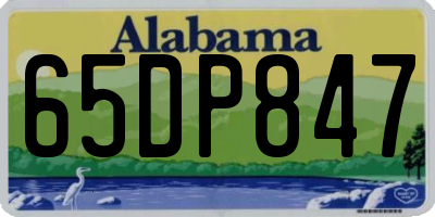AL license plate 65DP847