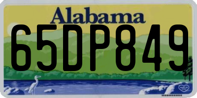 AL license plate 65DP849