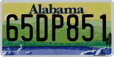 AL license plate 65DP851