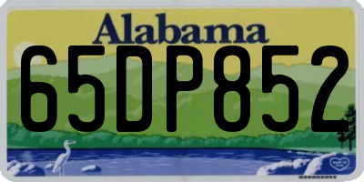 AL license plate 65DP852