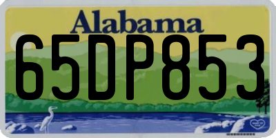 AL license plate 65DP853