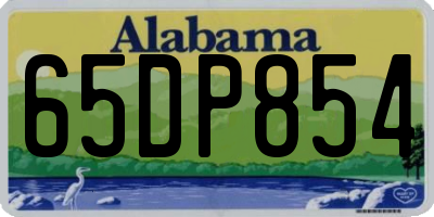 AL license plate 65DP854
