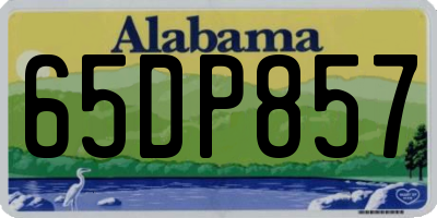 AL license plate 65DP857