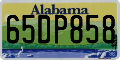 AL license plate 65DP858