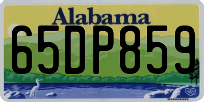 AL license plate 65DP859