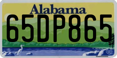 AL license plate 65DP865