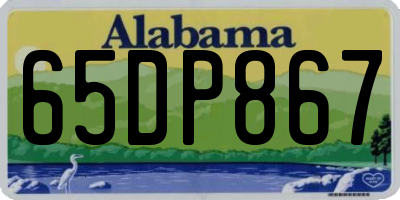 AL license plate 65DP867
