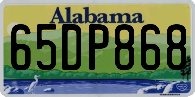 AL license plate 65DP868