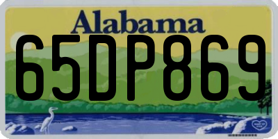 AL license plate 65DP869